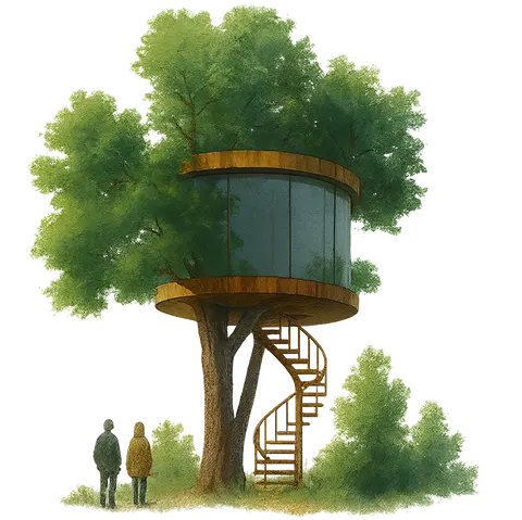 Treehouse illustration representing our vision